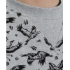 Bluza Turbokolor Crewneck Heather Grey / Crane Print (miniatura)